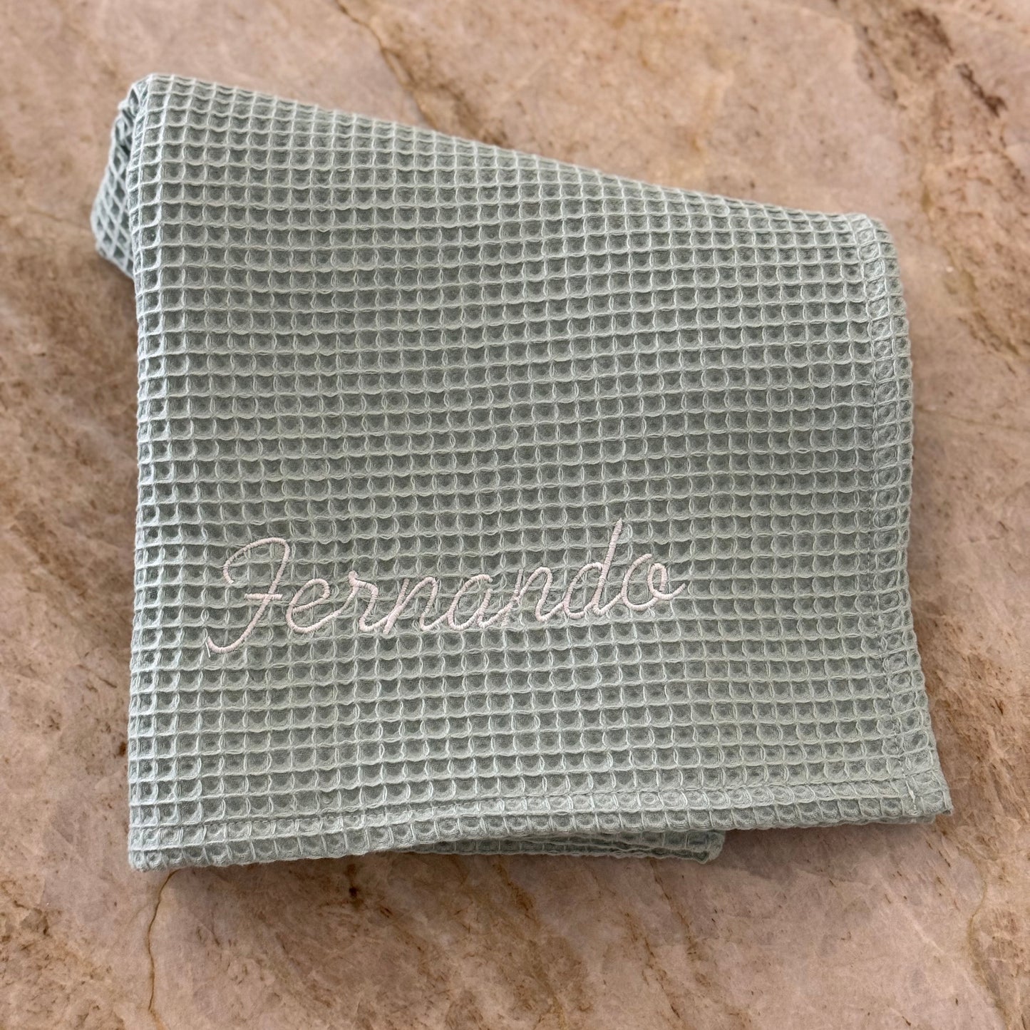 Cobija Waffle Personalizada - Azul