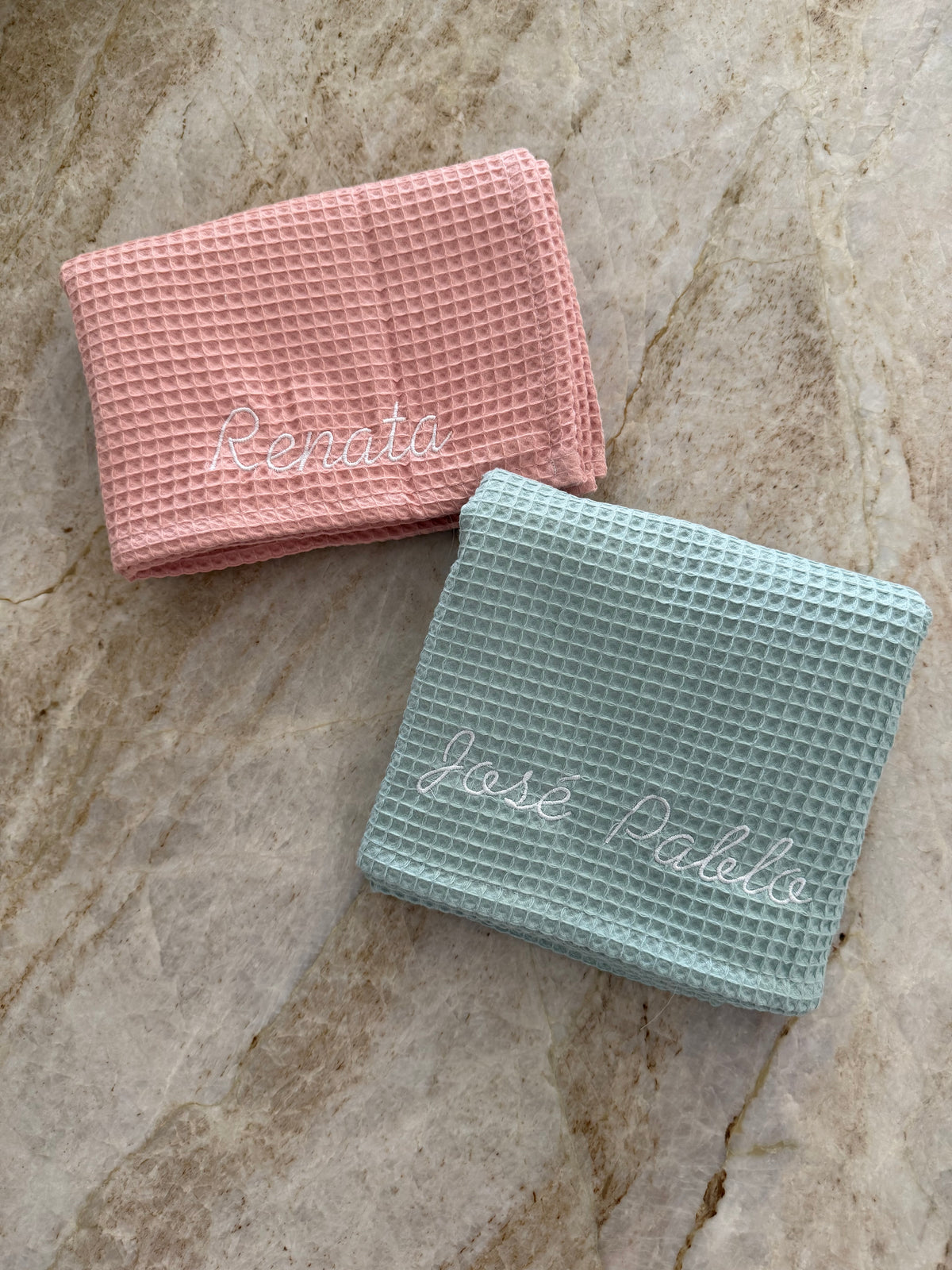 Cobija Waffle Personalizada - Azul