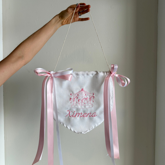 Banner Personalizado para Bebé Bordado