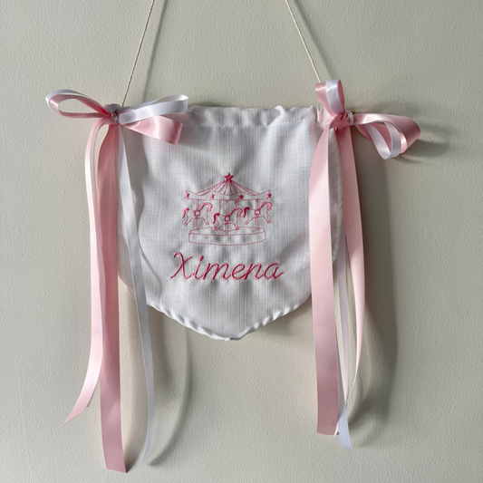 Banner Personalizado para Bebé Bordado