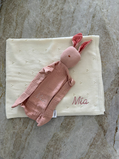 Manta Apego en forma de Conejo - Rosa