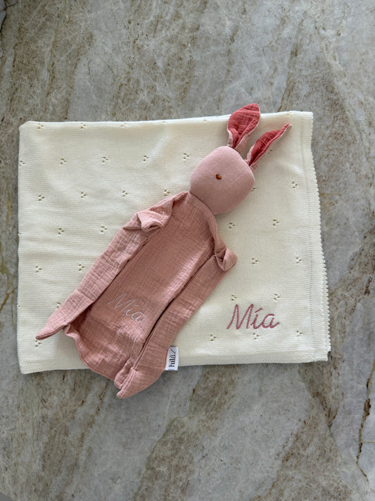 Set Manta de seguridad + Cobija Personalizada 100% algodón