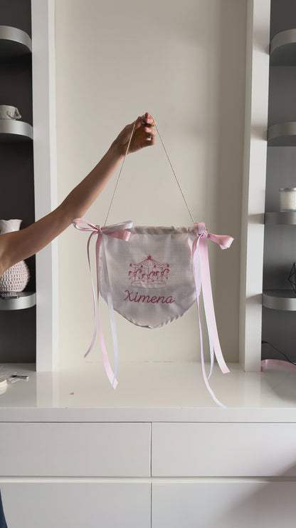 Banner Personalizado para Bebé Bordado
